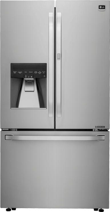 Image For Lg Bottom Freezer And French Doors Refrigerator - Lg Studio Lsfxc2496d French Door Refrigerator - 35.7" (519x804), Png Download