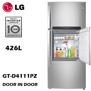 Door In Door Fridge Lg (600x315), Png Download