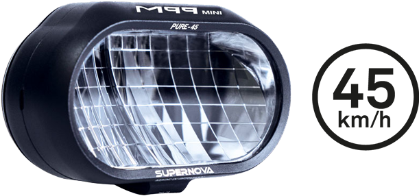 M99 Mini Pure-45 - Supernova E3 Triple 2 Dynamo Headlight - Handlebar (700x350), Png Download