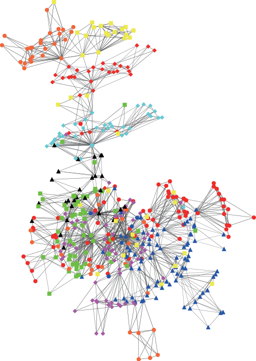Planar Maximally Filtered Graph Of 457 Stocks In The - Takk Architecture (502x707), Png Download