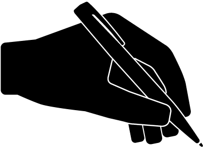 Hand With A Pen Graphic - Illustration (600x400), Png Download