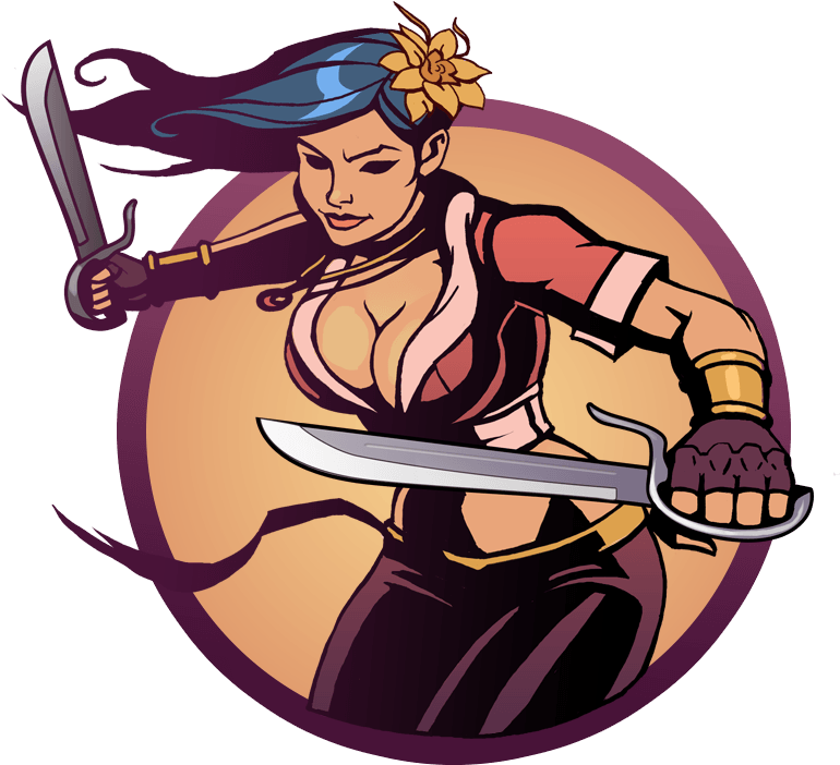 Girl Butterfly Swords - Shadow Fight 2 Girl Characters (1112x1112), Png Download