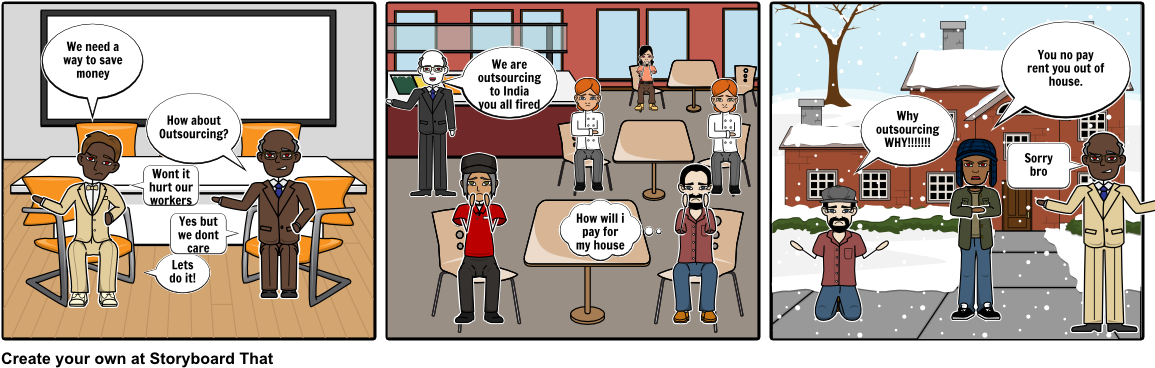 Outsourcing - Cartoon (1164x385), Png Download