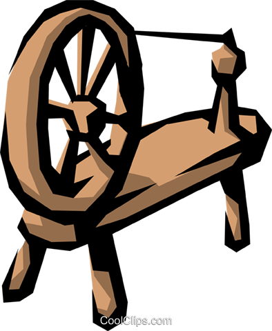 Spinning Wheel Royalty Free Vector Clip Art Illustration - Spinning Wheel Clip Art (394x480), Png Download