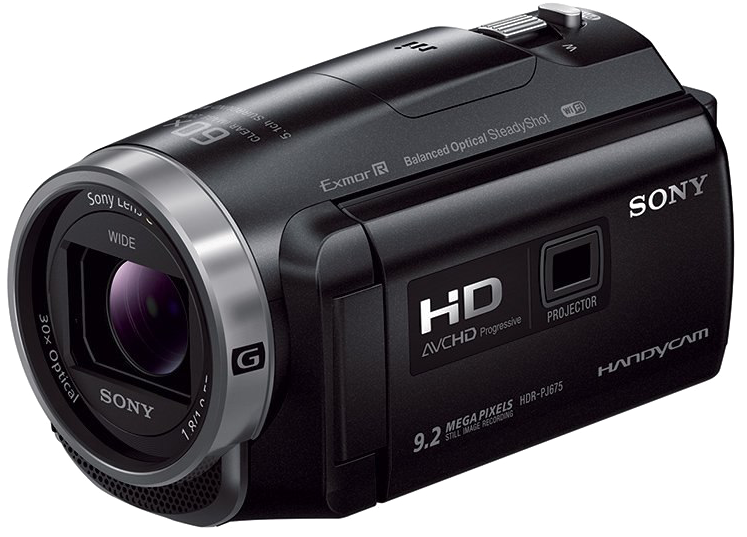 Photo Camera Png Image - Sony Hdr- Pj675 Hd Handycam With Built-in Projector(black) (1200x800), Png Download