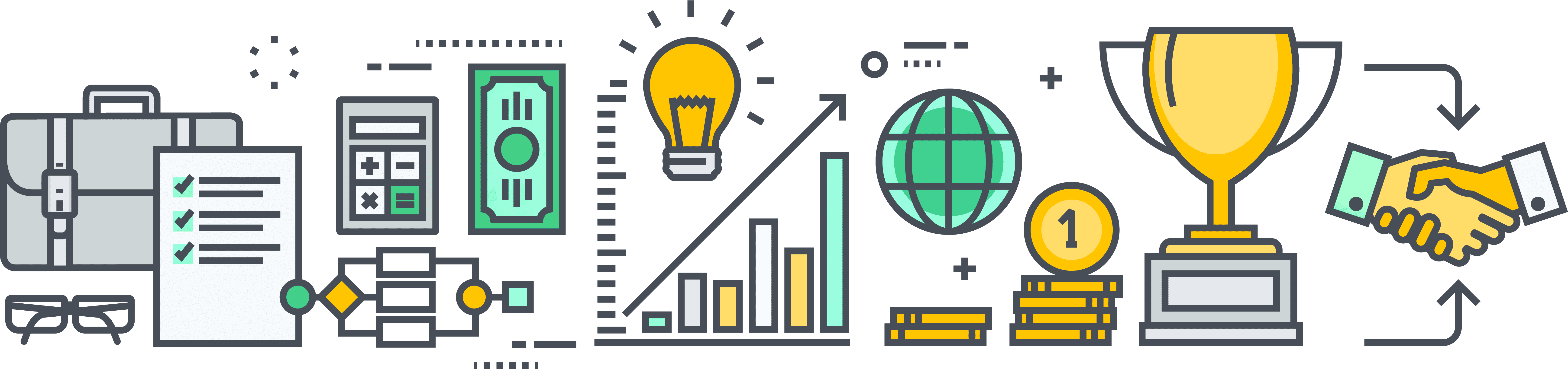 Outsourcing Partner - Flat Design (7907x2363), Png Download