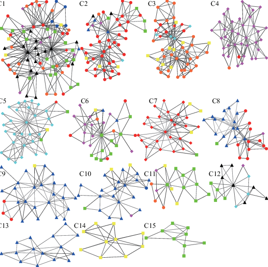 15 Clusters Detected In The Planar Maximally Filtered - Stock (547x546), Png Download