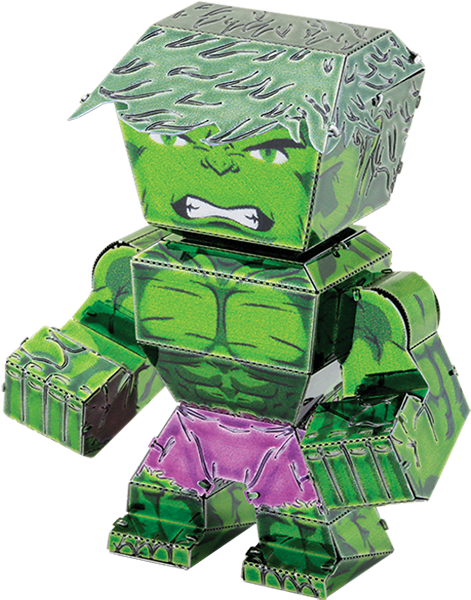 Picture Of Legends - Hulk Marvel Avengers - Metal Earth Legends Mini - 3d (504x600), Png Download