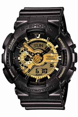 Resin Strap Watch With Golden Round Dial - Ba110 1a Baby G (300x450), Png Download