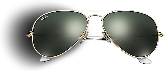 Aviator Classic - Ray-ban Rb3025 Aviator Sunglasses., Silver (550x231), Png Download