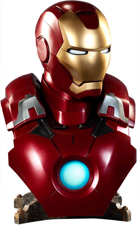Iron Man Mark Vii Life-size Bust - Iron Man Mark Vii Life Size Bust Sideshow (480x783), Png Download