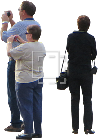 People Png Images For Photoshop Three Visitors - Tourists Taking Photos Png (450x450), Png Download