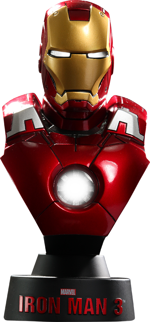 Marvel Iron Man Mark V Iron Man Chest Piece Png - Iron Man Mark Vii 1/6 Scale Collectible Bust Sideshow (480x1030), Png Download