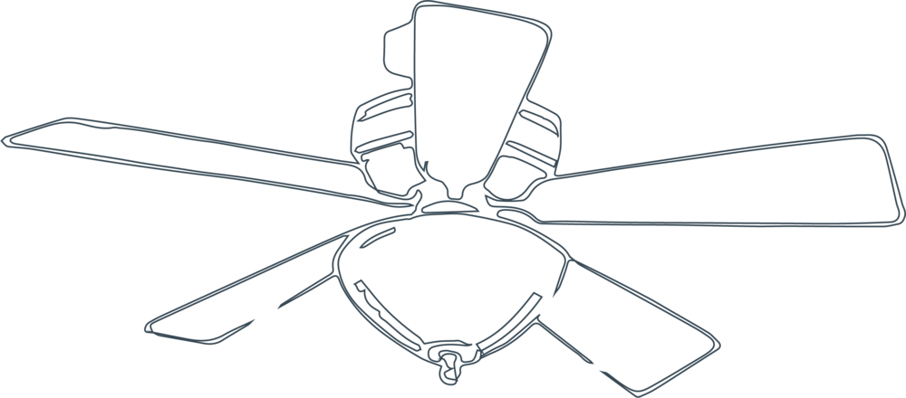 Fan Blue - Blue (1000x440), Png Download