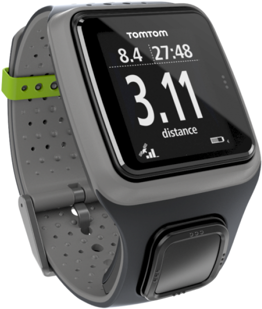 Tomtom Runner Gps Watch - Black | Gps Running Computers (1024x673), Png Download