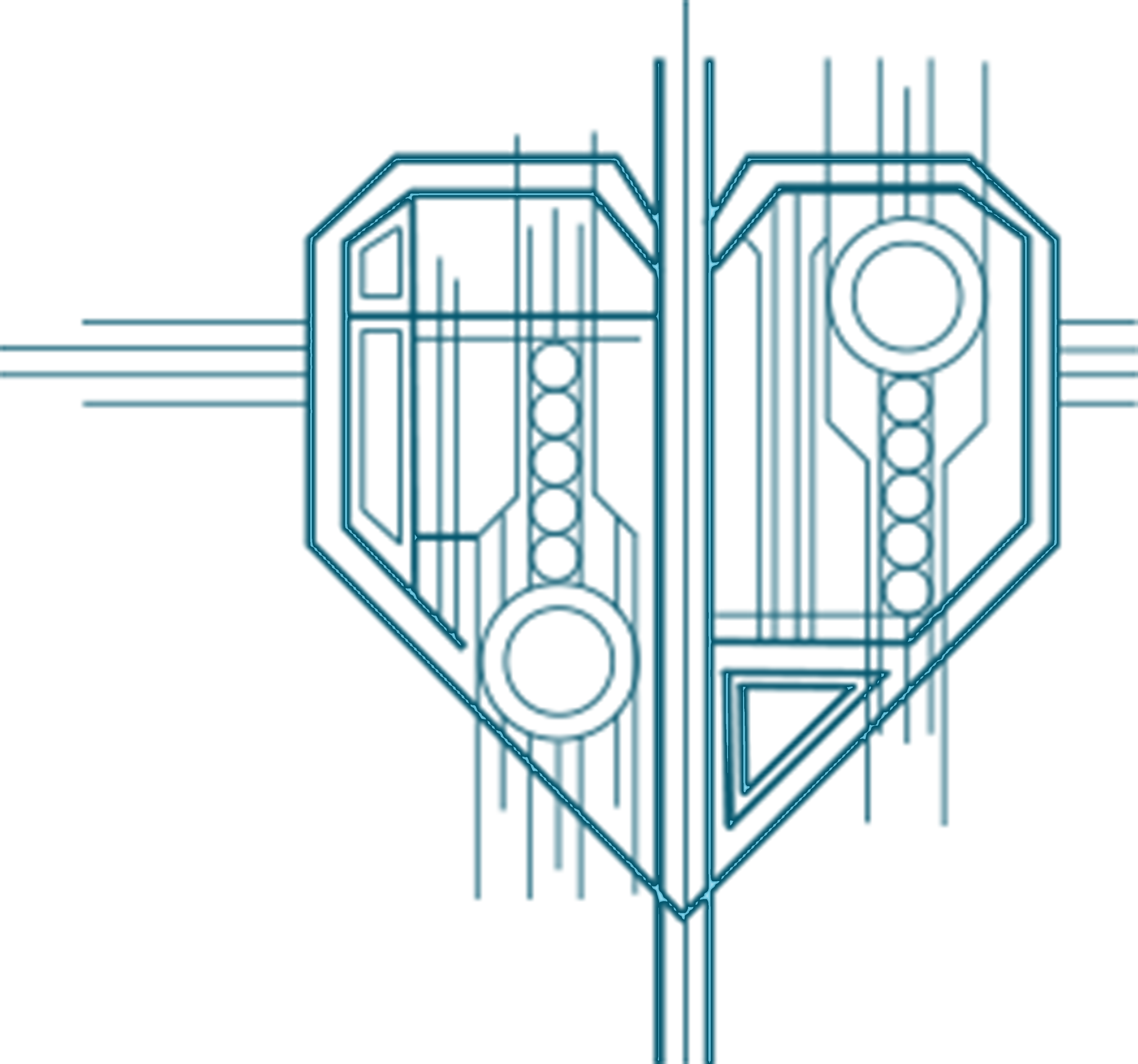 Free Stock Photo Of Art Deco, Heart, Iron Man, Machine - Art Deco Heart (3849x3600), Png Download