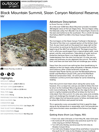 Black Mountain Summit Field Guide - Luther Pass Dispersed Camping South Lake Tahoe California (464x600), Png Download