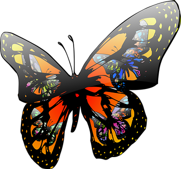 Flying Butterfly Png Image - Moving Clip Art Butterfly (364x340), Png Download