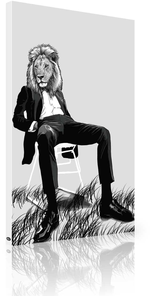 Md By Bart Cooper "cool Lion" Canvas Wall Art Home - Art (1280x1280), Png Download