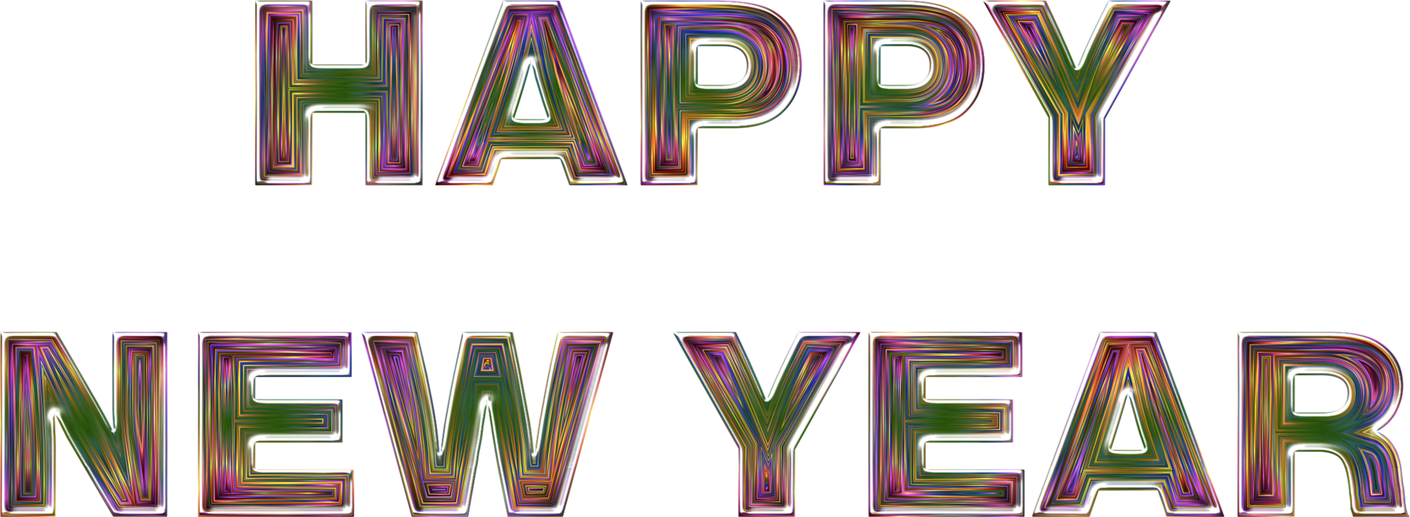 Logo Brand New Year - Ohio State Buckeyes Happy New Year (2043x750), Png Download
