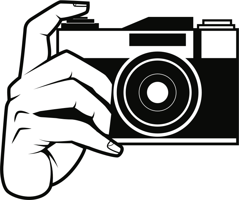 Medium Image - Black And White Clipart Camera (794x663), Png Download