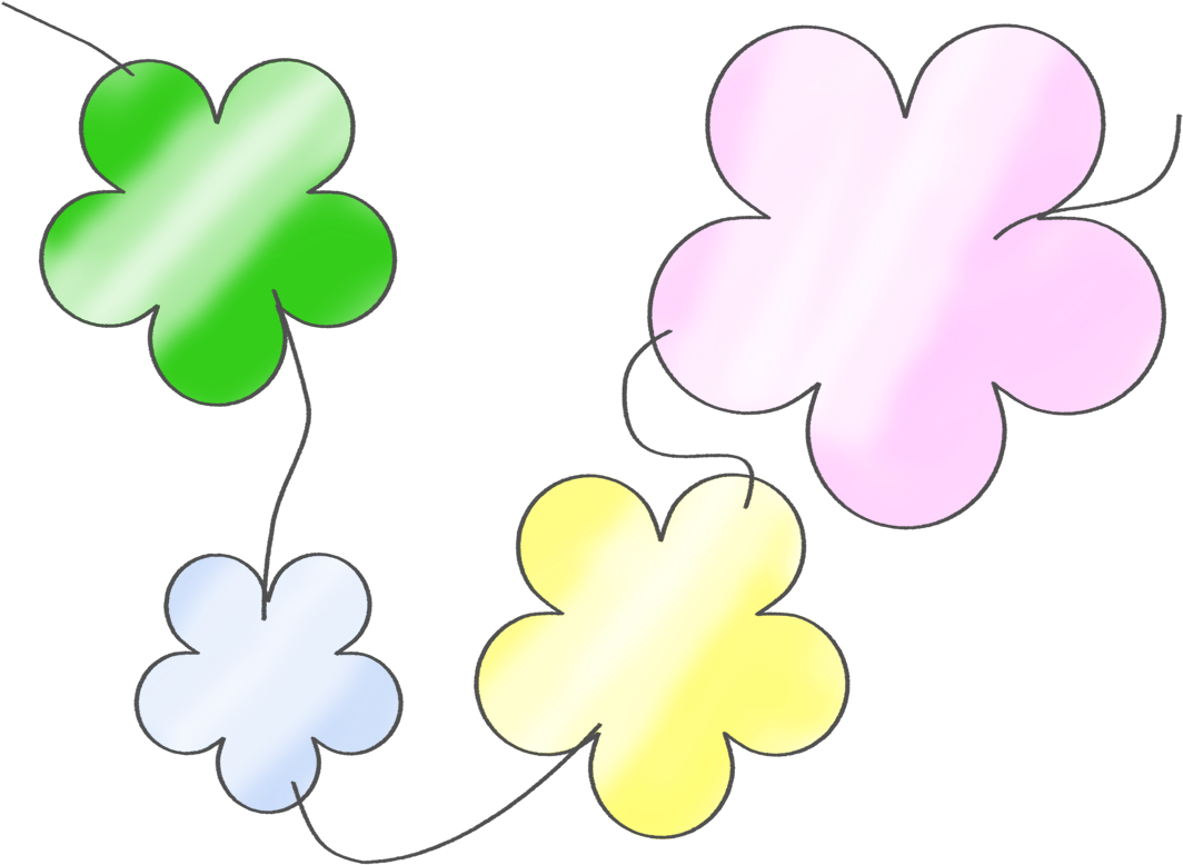 Flower Garlands - Balloon (1100x824), Png Download