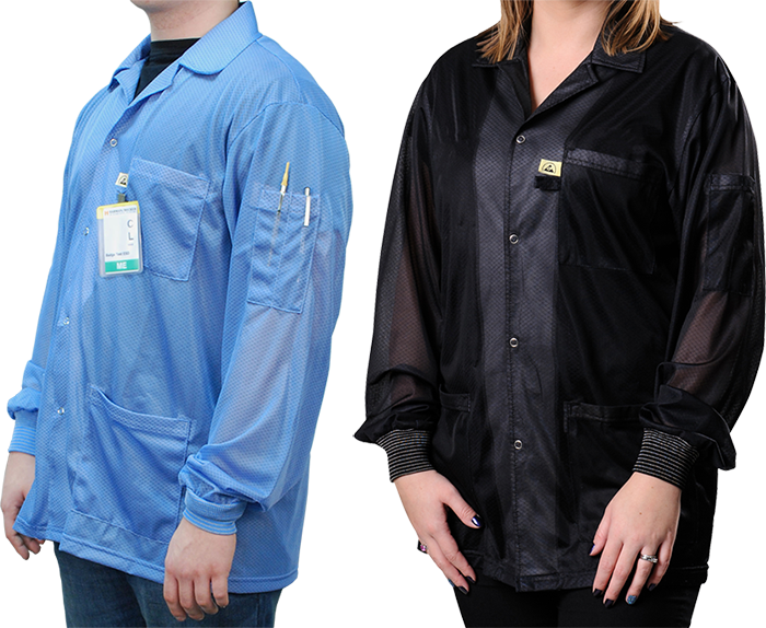 Statshield Smocks - Jackets - Esd Lab Coats Black (700x574), Png Download