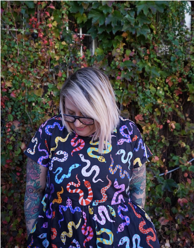 Snake Smock Dress - Dress (500x500), Png Download