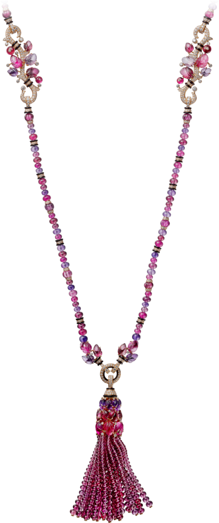 Necklace With Engraved Stones - Png Pink Necklaces (454x1024), Png Download