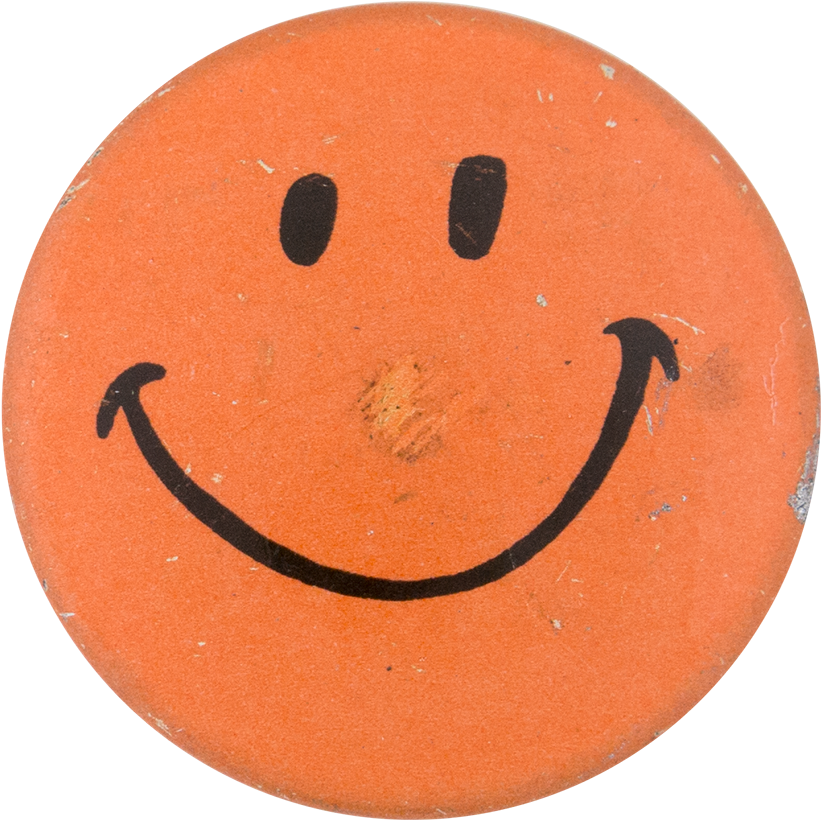 Orange Smiley 2 Smileys Button Museum - Museum (1000x995), Png Download