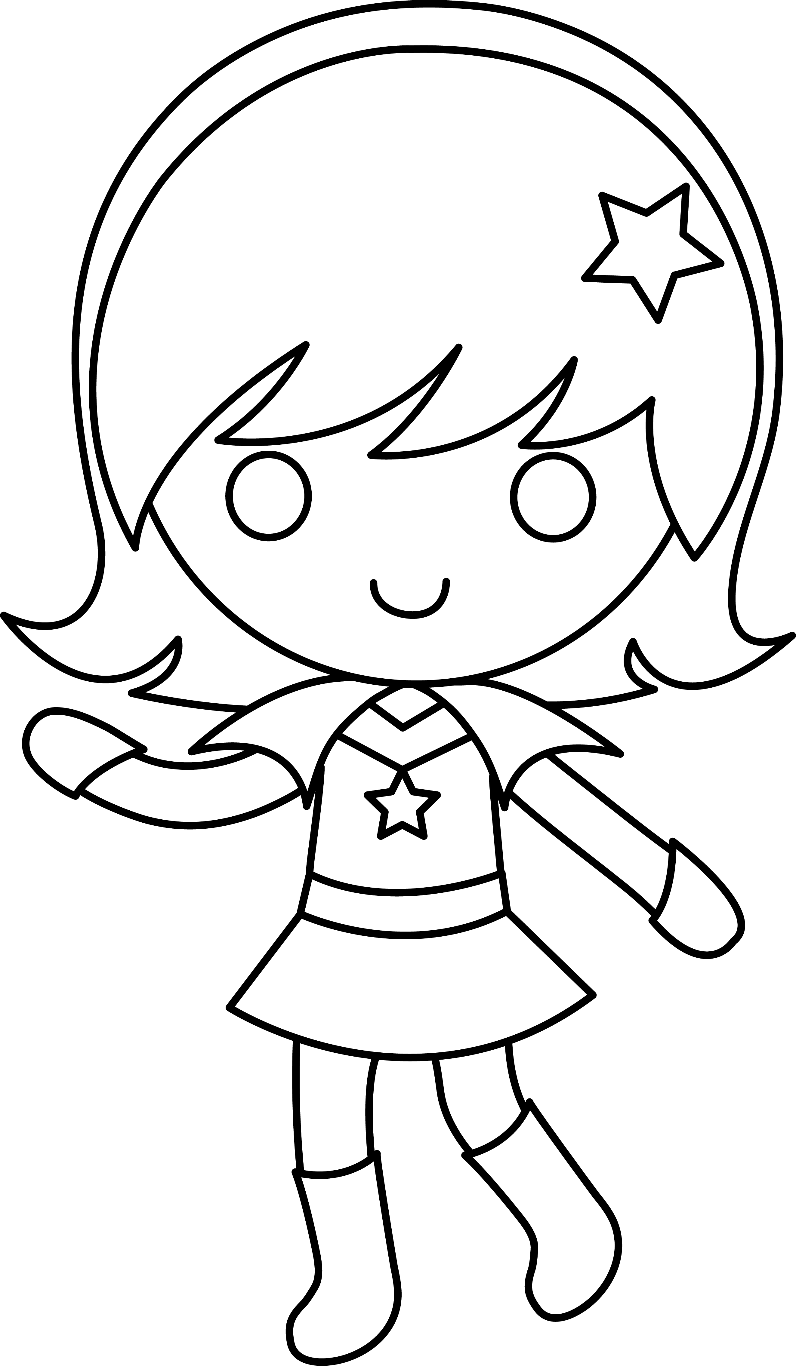 28 Collection Of Girl Clipart Png Black And White - Girl Pictures Clip Art Black And White (320x550), Png Download