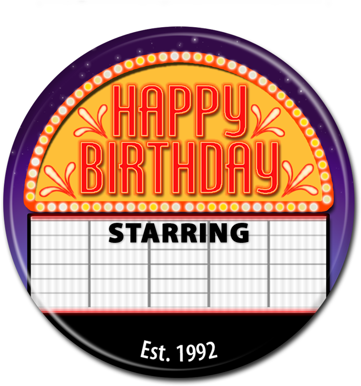 Birthday Button - - Birthday (800x800), Png Download