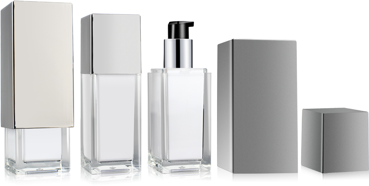 Family Includes A 10ml Cubic Cream Jar - Glass Bottle (1200x664), Png Download