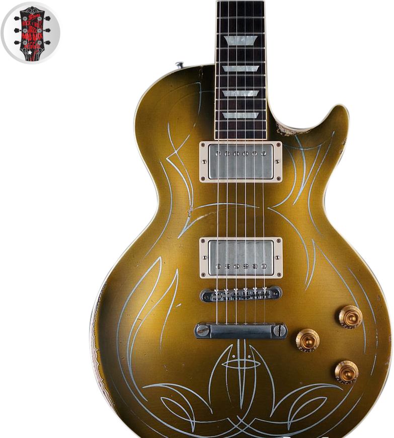 Hof Guitars 1957 Billy Gibbons Pinstripe Vos Les Paul (935x869), Png Download