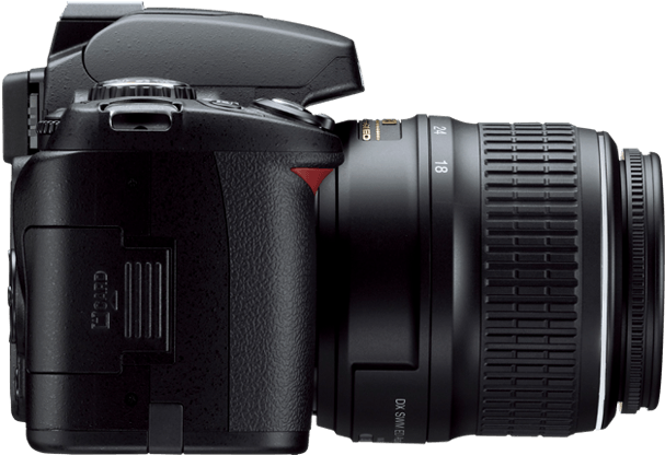 D40 - Nikon D40 6.1 Mp Digital Slr Camera - Black - Af-s (700x595), Png Download