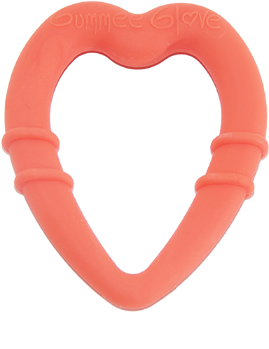 Orange Heart Shape Teething Ring-the Stork Nest - Gummee Heart-shaped Bpa-free Silicone Teething Ring, (1000x1000), Png Download
