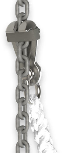 1/2″ M2 Chain Hook - Chain (269x500), Png Download