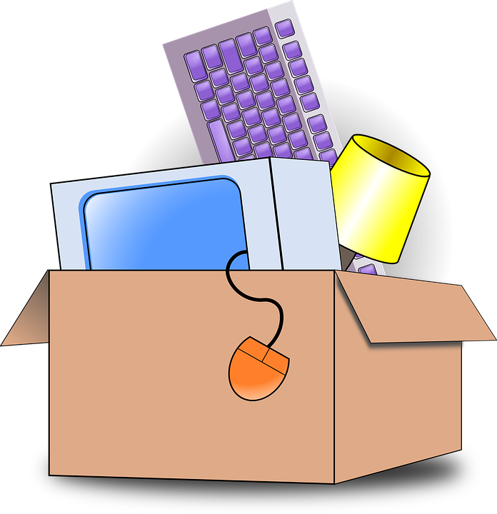 Factors To Consider When Planning Office Relocation - Office Moving Clipart (696x720), Png Download