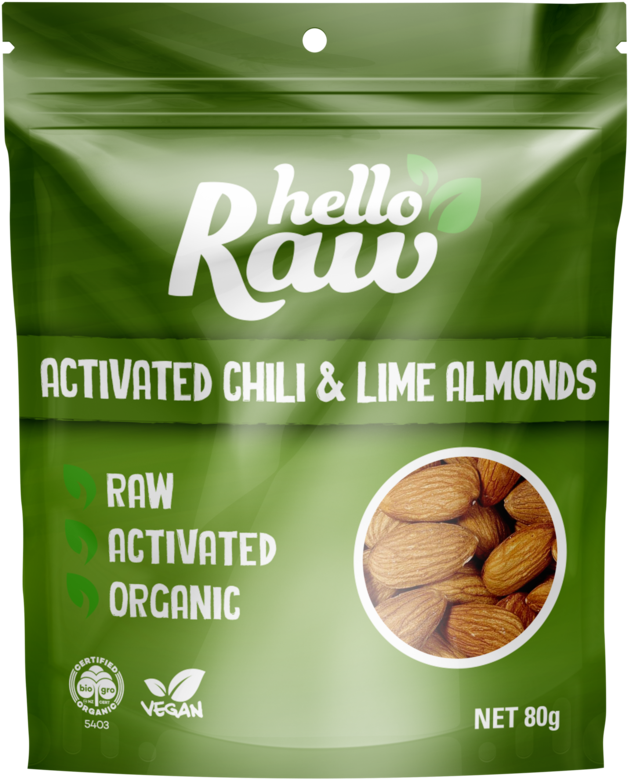 Chili Almonds Rwj48ug7f5mj - Hello Raw (900x900), Png Download