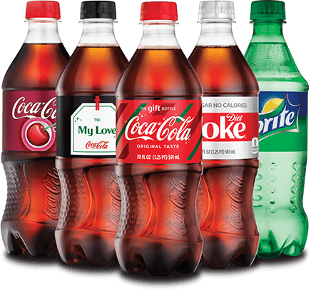 Coca-cola Bottle Family - Sprite 20 Oz Plastic Bottles - Pack Of 24 (436x408), Png Download
