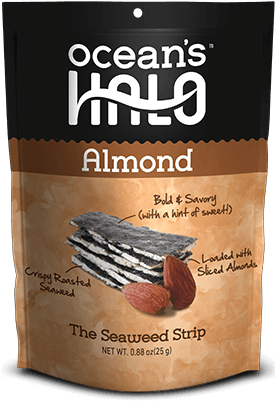 Ocean's Halo - The Seaweed Strip Almond & Chocolate (274x469), Png Download