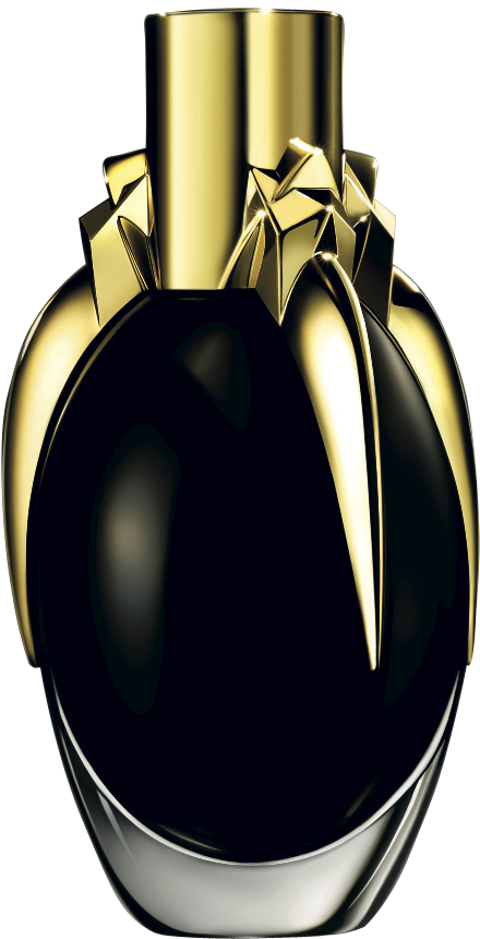 Perfume Transparent - Lady Gaga Fame Black Fluid 100ml (592x1003), Png Download