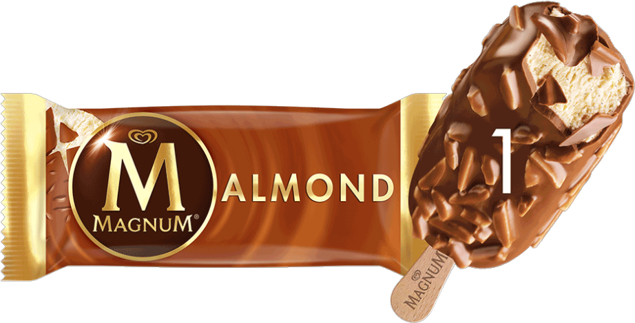 Wall's Magnum Almond Ice Cream 120ml (985x985), Png Download