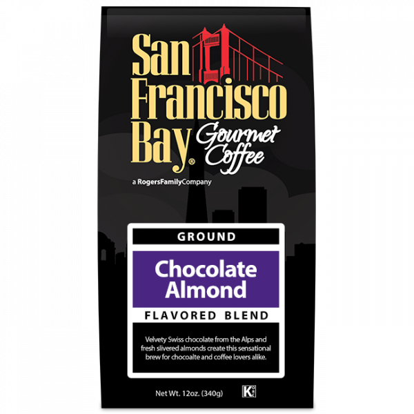 San Francisco Bay Chocolate Almond Ground Coffee 12 - Moka Java Blend Coffee, 12 Oz. Bag (600x600), Png Download