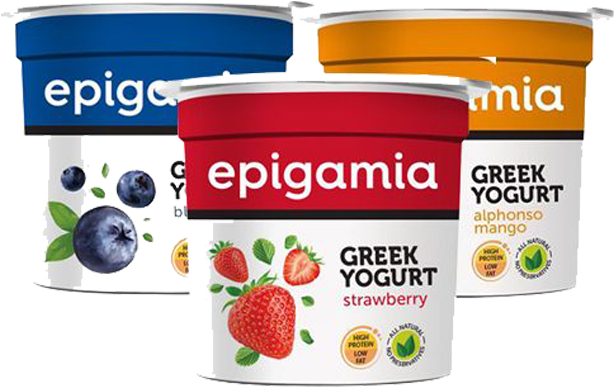 Epigamia Greek Yogurt Blueberry 90g Strawberry 90g - Epigamia Greek Yogurt Calories (832x711), Png Download