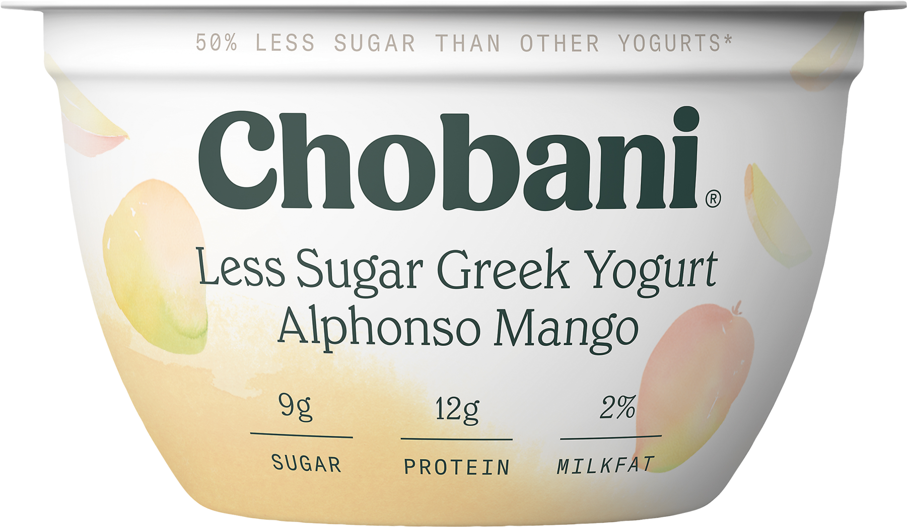 Chobani, Less Sugar Greek Alphonso Mango Low Fat Greek - Chobani Hint Of Flavor (1800x1800), Png Download