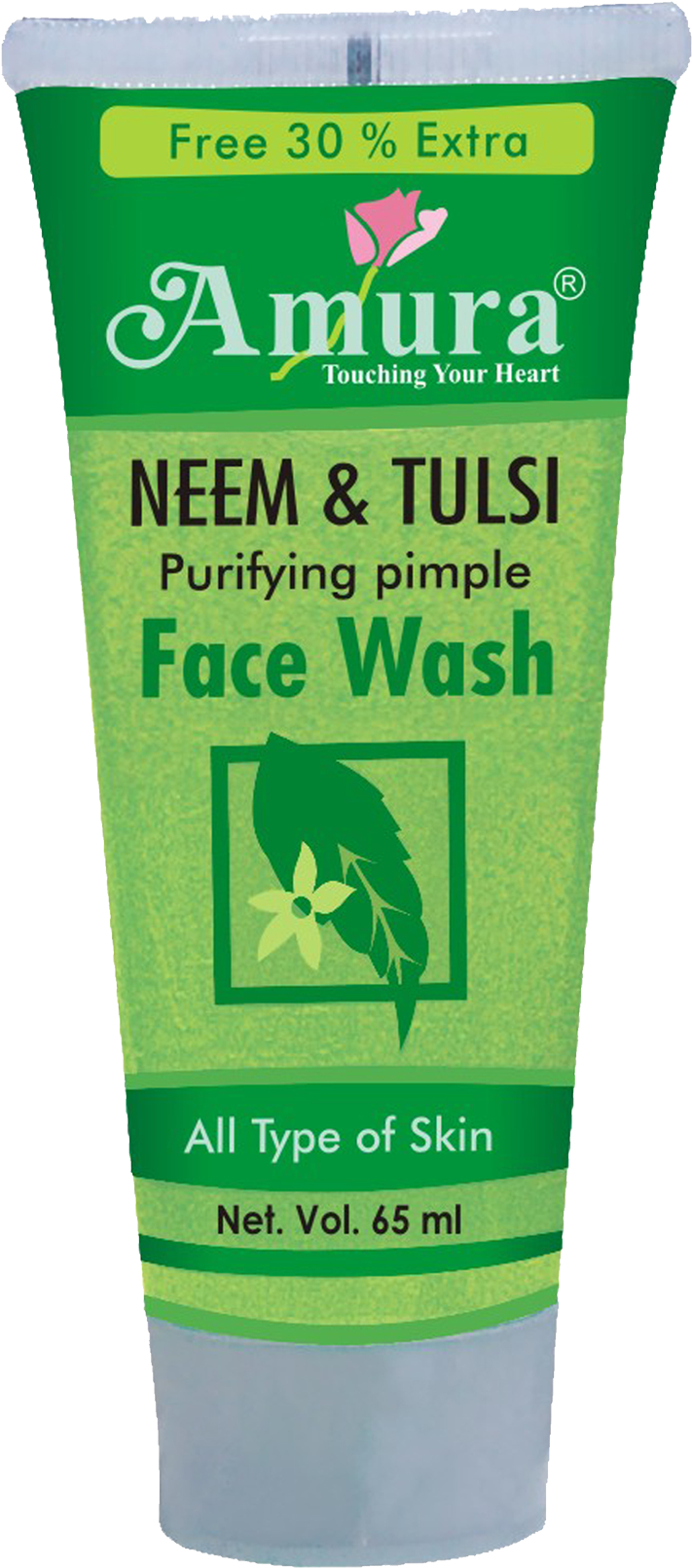 Amura Neem & Tulsi Face Wash 65ml - Crocodile (1728x2592), Png Download