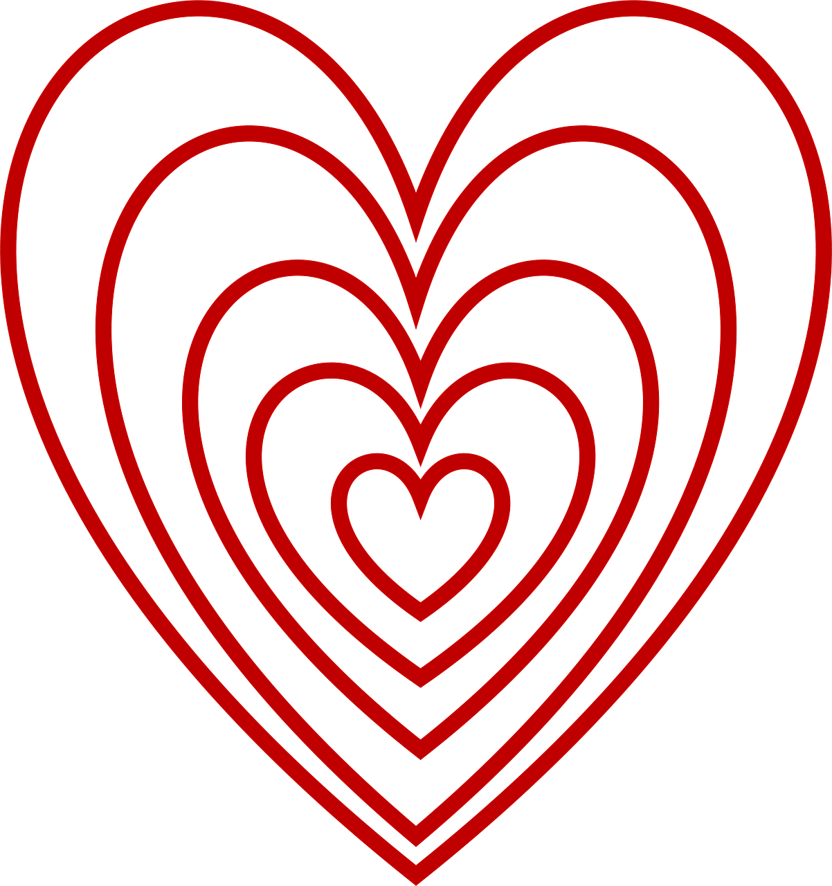 Valentine Heart Love - Drawing (1202x1280), Png Download