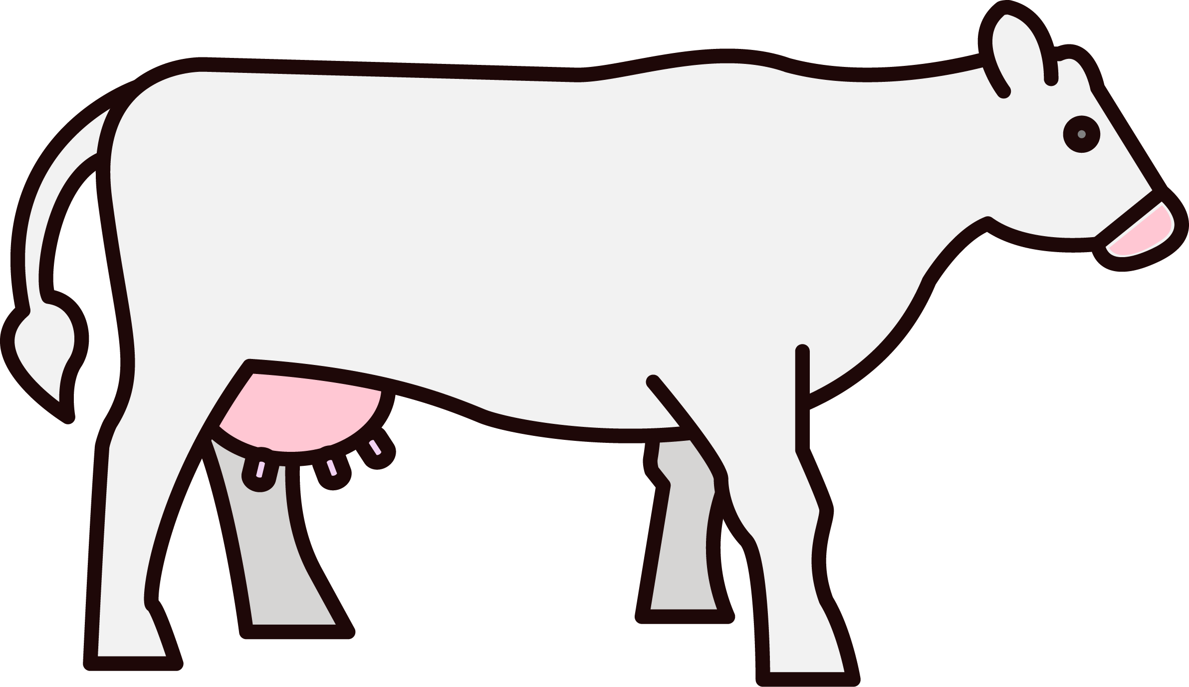 Png Coloured - Cattle (2383x1376), Png Download