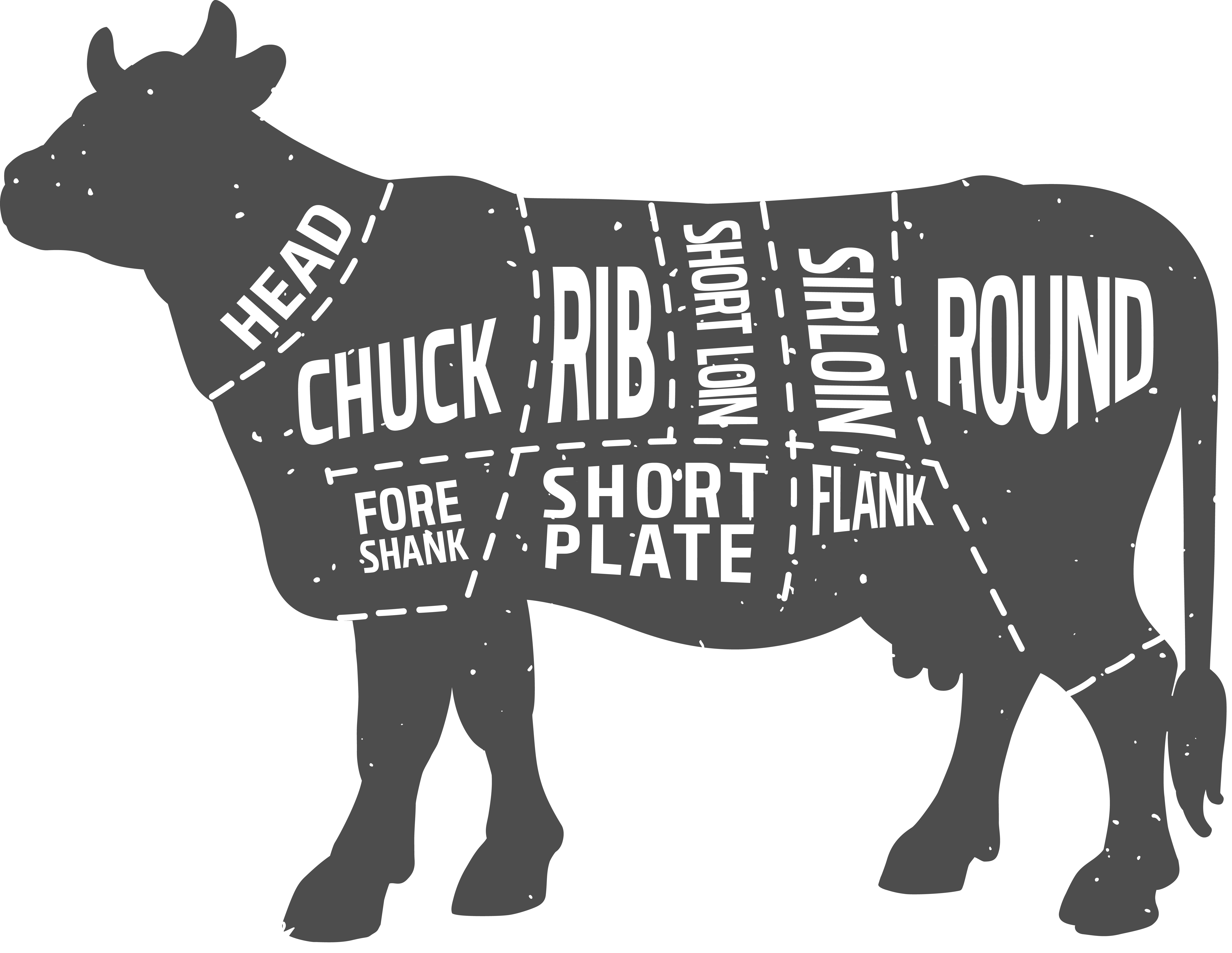 In 4 Easy Steps - Dairy Cow (6324x4889), Png Download